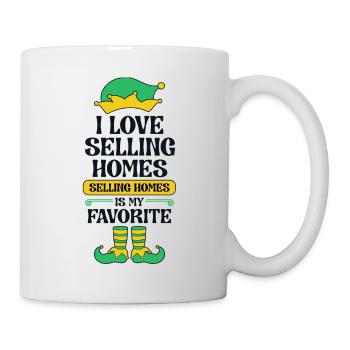 Agent immobilier Christmas Elf Team I Love - Mug blanc - blanc - Droite