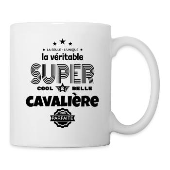 super cavalière 100% parfaite humour - Mug blanc - blanc - Droite