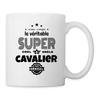 super cavalier 100% génial t-shirt humour - Mug blanc - blanc - Droite