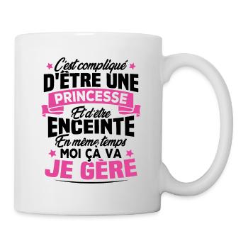 Une Princesse et Enceinte - Mug blanc - blanc - Droite