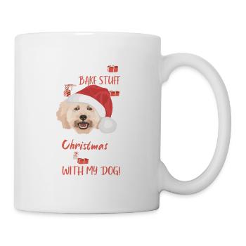 Pudel Frohe Weihnachten - Tasse - Weiß - Rechts