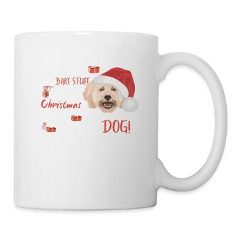 Pudel Frohe Weihnachten - Tasse - Weiß - Rechts