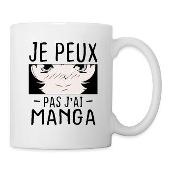 Je peux pas j'ai Manga - Mug blanc - blanc - Droite