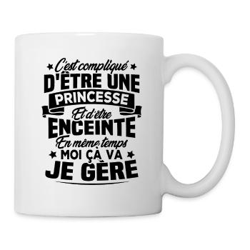 Une Princesse et Enceinte - Mug blanc - blanc - Droite