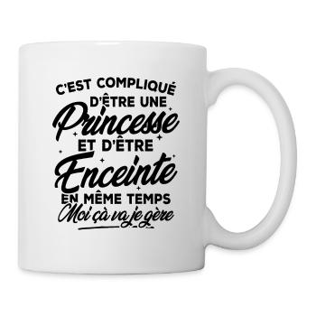 Une Princesse et Enceinte - Mug blanc - blanc - Droite