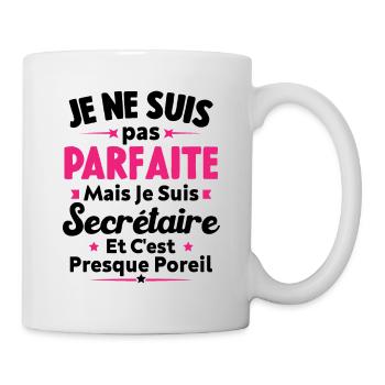 Je suis secrétaire - Mug blanc - blanc - Droite