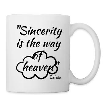 Sincerity is the way of heaven - Cloud image... - Mug - white - Right