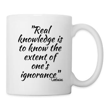 Real knowledge is to know the extent... - Mug - white - Right