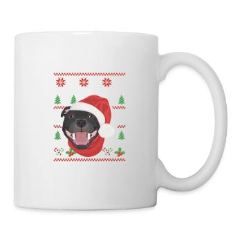 Staffordshire Bull Terrier Joyeux Noël - Mug blanc - blanc - Droite