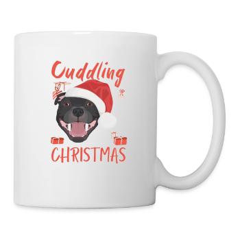 Staffordshire Bull Terrier Joyeux Noël - Mug blanc - blanc - Droite
