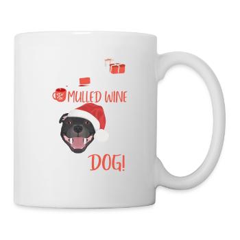 Staffordshire Bull Terrier vin chaud Noël - Mug blanc - blanc - Droite