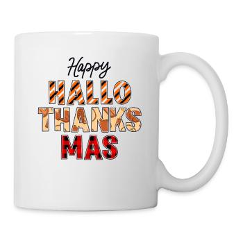 Happy Hallo Thanks Mas Fall Thanksgiving - Mug - white - Right