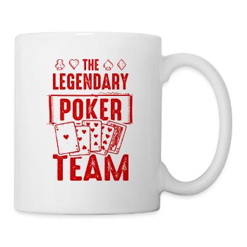 Équipe de poker - Mug blanc - blanc - Droite
