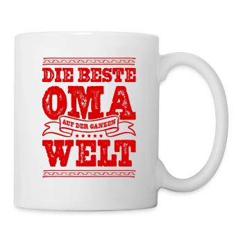 Beste Oma der Welt - Tasse - Weiß - Rechts