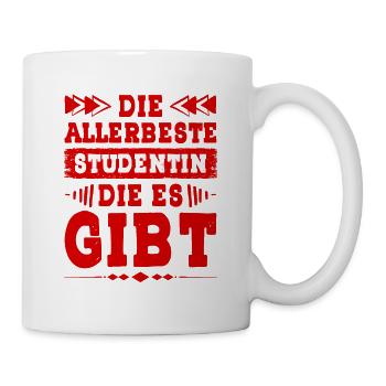 Allerbeste Studentin - Tasse - Weiß - Rechts
