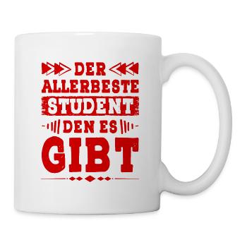 Allerbester Student - Tasse - Weiß - Rechts