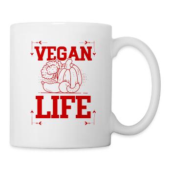 Vie végétalienne - Mug blanc - blanc - Droite