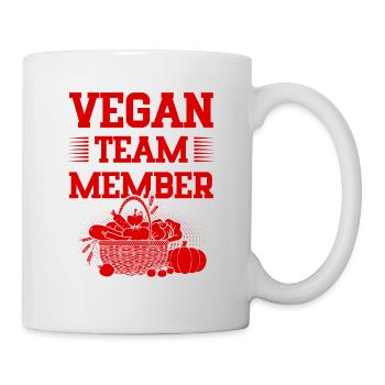 Membre de l’équipe végétalienne - Mug blanc - blanc - Droite