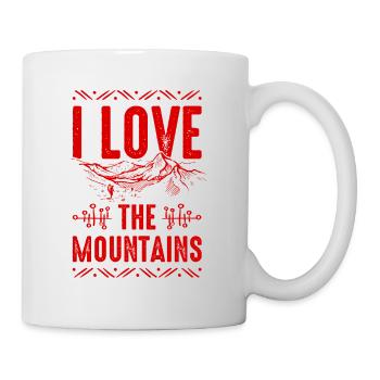 I Love the Mountains - Tasse - Weiß - Rechts