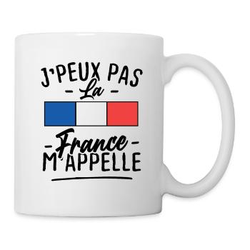 Ich kann nicht Frankreich ruft mich an - Tasse - Weiß - Rechts