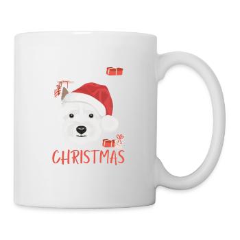 West Highland Terrier Joyeux Noël - Mug blanc - blanc - Droite