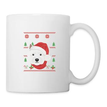 West Highland Terrier Frohe Weihnachten - Tasse - Weiß - Rechts