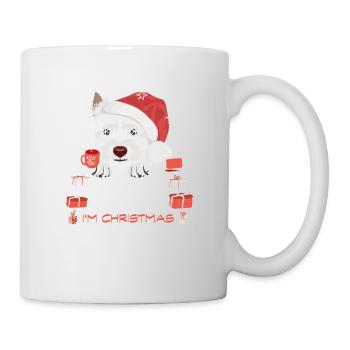 West Highland Terrier Weihnachtsmarkt - Tasse - Weiß - Rechts