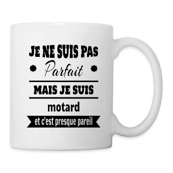 Pas parfait mais motard moto humour - Mug blanc - blanc - Droite