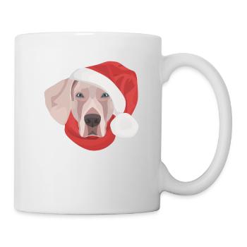 Weimaraner Frohe Weihnachten - Tasse - Weiß - Rechts