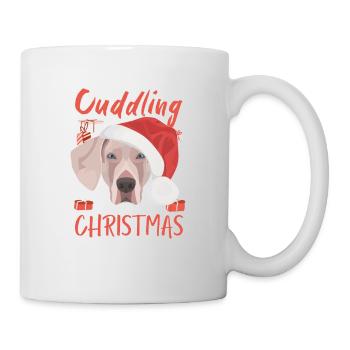 Weimaraner Frohe Weihnachten - Tasse - Weiß - Rechts