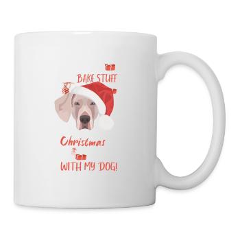 Weimaraner Frohe Weihnachten - Tasse - Weiß - Rechts
