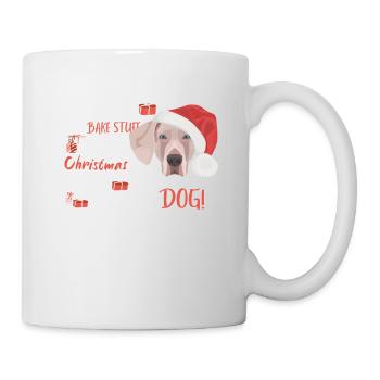 Weimaraner Frohe Weihnachten - Tasse - Weiß - Rechts