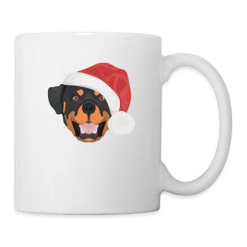 Rottweiler Frohe Weihnachten - Tasse - Weiß - Rechts