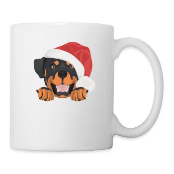 Rottweiler Frohe Weihnachten - Tasse - Weiß - Rechts