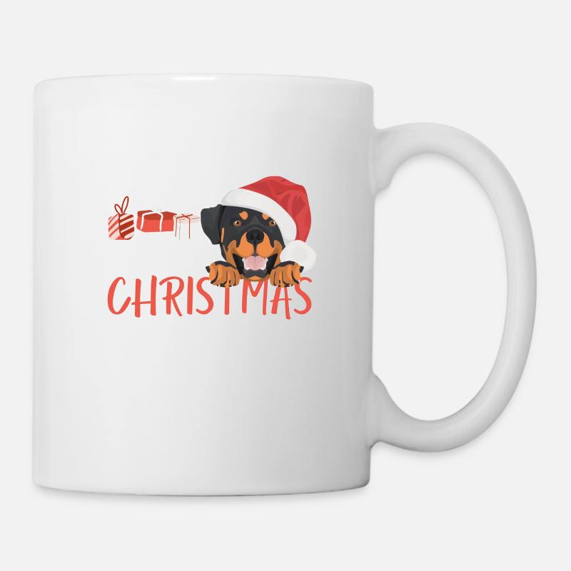 Rottweiler Merry Christmas - Mug - white