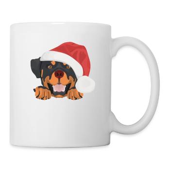Rottweiler Frohe Weihnachten - Tasse - Weiß - Rechts