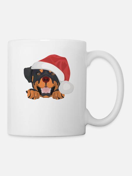 Rottweiler Merry Christmas - Mug - white