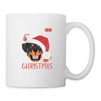 Rottweiler Frohe Weihnachten - Tasse - Weiß - Rechts