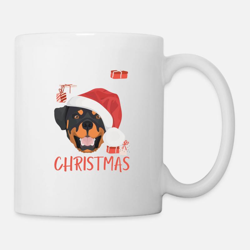 Rottweiler Merry Christmas - Mug - white