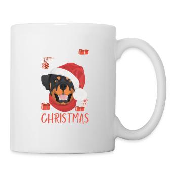 Rottweiler Frohe Weihnachten - Tasse - Weiß - Rechts