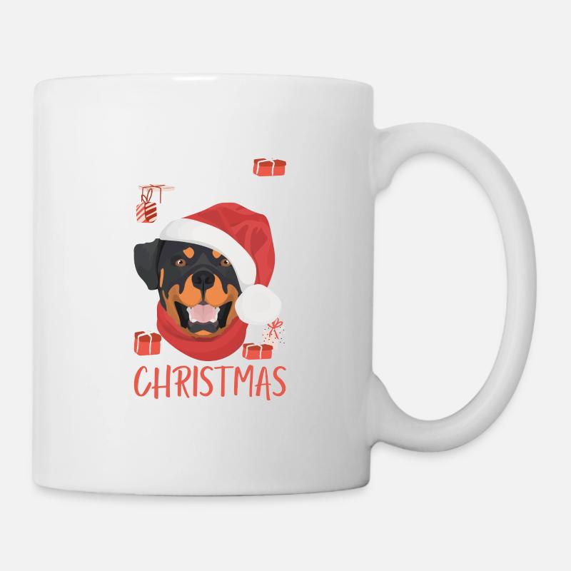 Rottweiler Merry Christmas - Mug - white