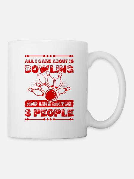 Bowling lustiger spruch - Tasse - Weiß