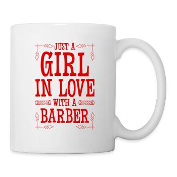 Girl in love with a Barber - Mug - white - Right