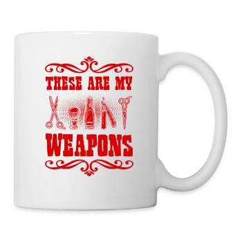 Armes de barbier - Mug blanc - blanc - Droite