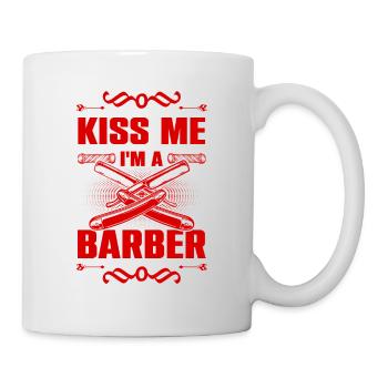 Küsse mich Barber - Tasse - Weiß - Rechts