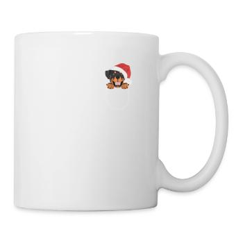 Rottweiler Frohe Weihnachten - Tasse - Weiß - Rechts