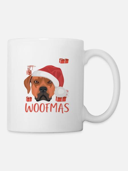 Rhodesian Ridgeback Merry Christmas - Mug - white