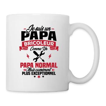 Un papa bricoleur comme un papa normal - Mug blanc - blanc - Droite