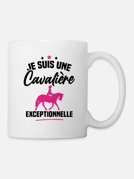Je suis une cavalière exceptionnelle - Mug blanc - blanc