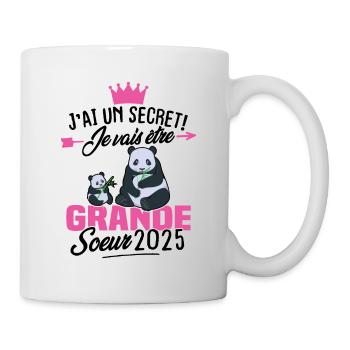 J'ai un secret Je Vais Être Grande Soeur 2025 - Mug blanc - blanc - Droite